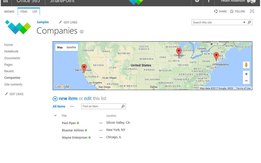 How To Display SharePoint List Items on a Google Map