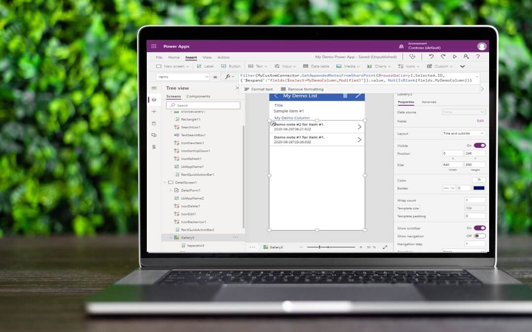 How To Display Appended Notes from SharePoint in PowerApps