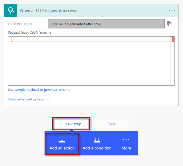 Microsoft Flow add HTTP request action