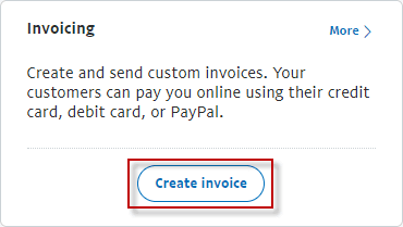 PayPal create invoice