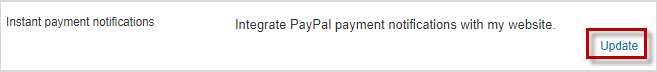 PayPal enable IPN update