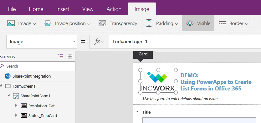 PowerApps insert image