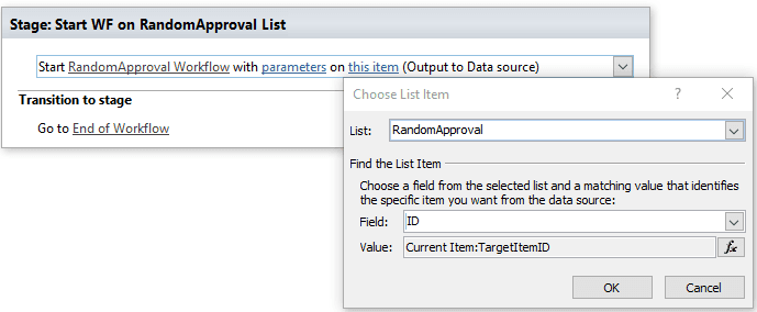 SharePoint Designer workflow choose list item