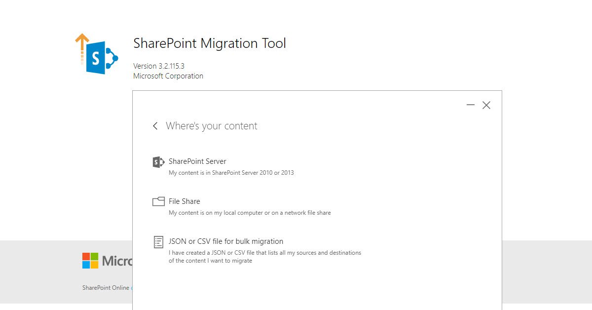 SharePoint migration tool